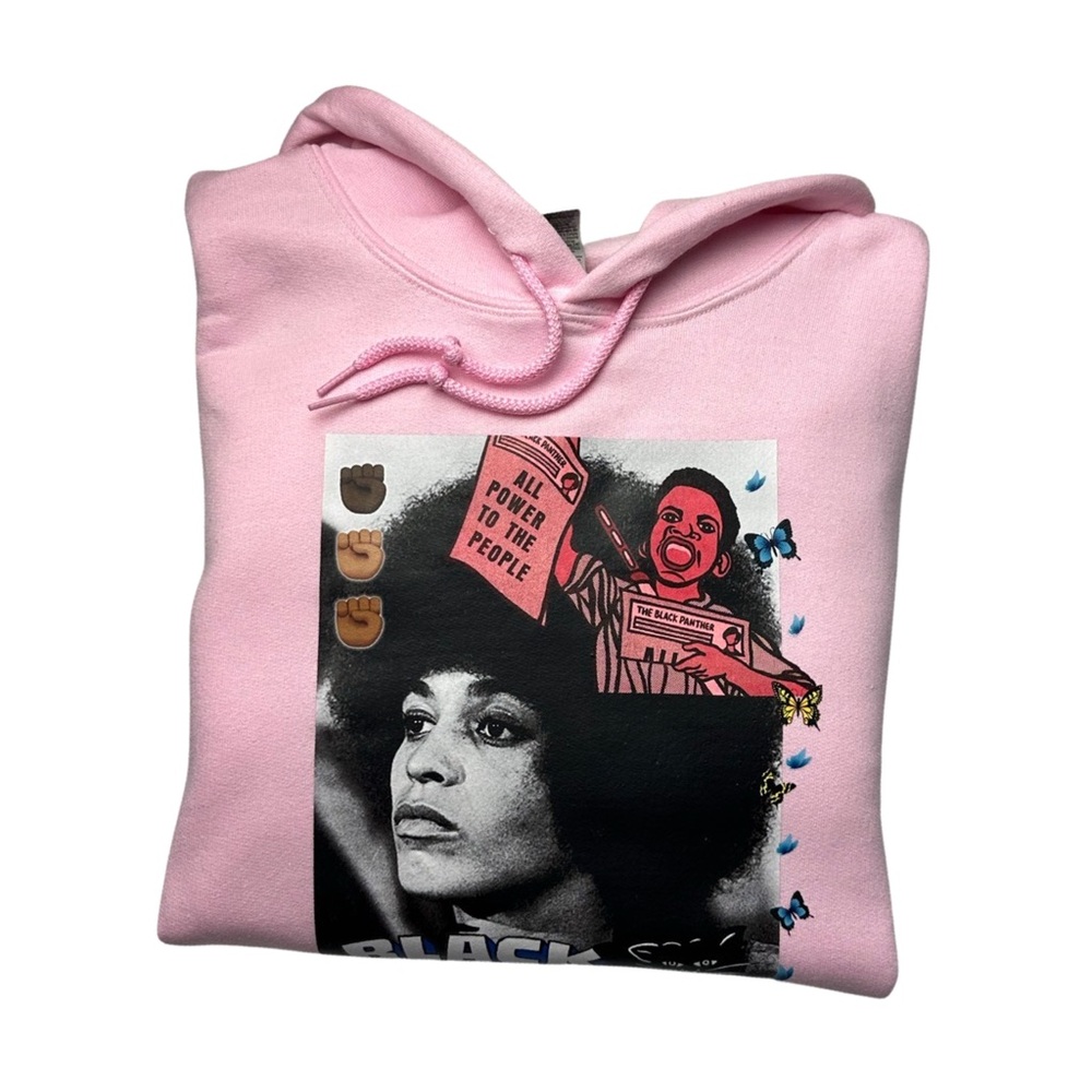 Pink Angela Davis Hoodie